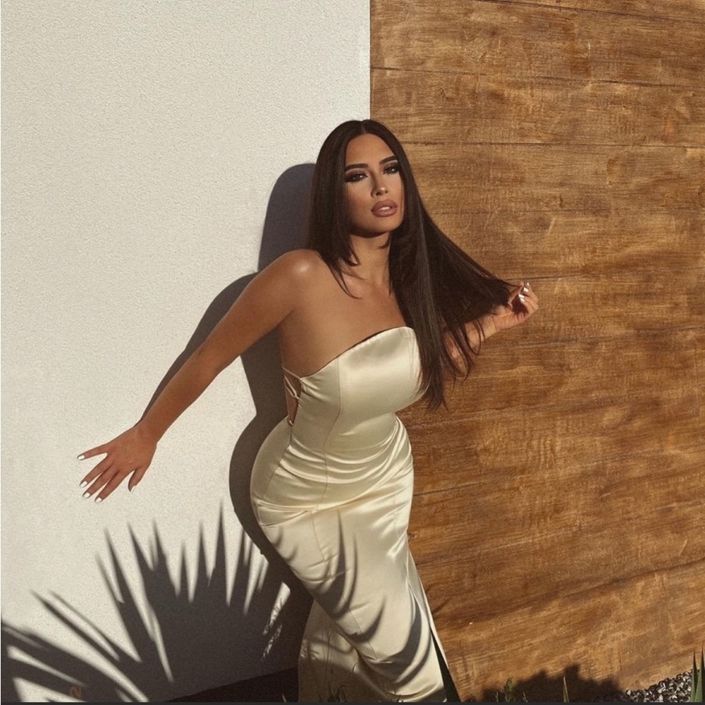 NWT Zara Satin Effect Midi Dress